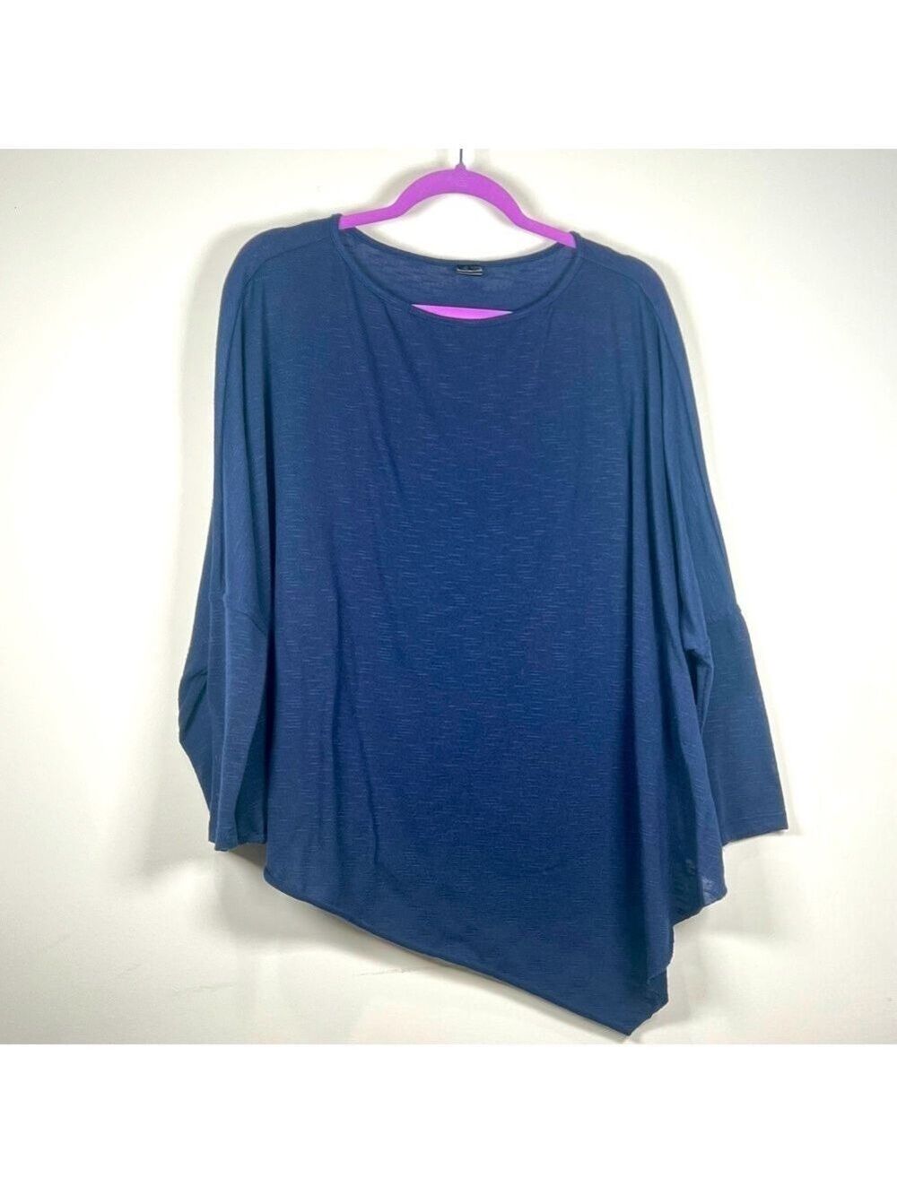 DUCCI Navy Poncho Sweater Oversized with Uneven Bottom size XL